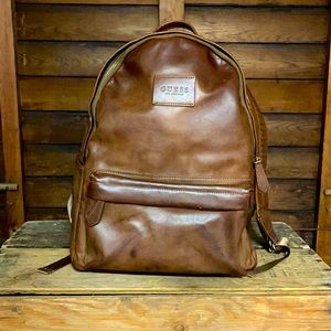 Brown Leather Backpack